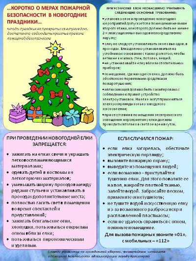 Меры пожарной безопасности в новогодние праздники