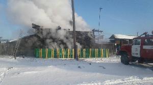 Пожар в д.Шульгино Аларский район  